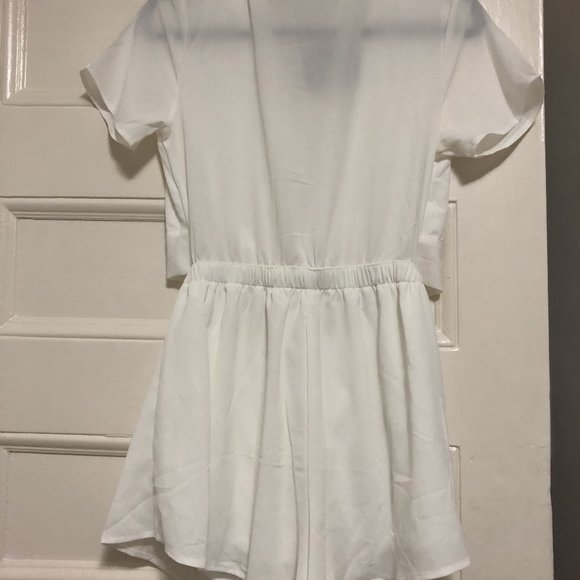 WHITE FOX Instant Crush White Playsuit Medium - Picture 7 of 7